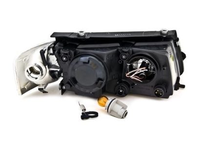 Φανάρια εμπρός για Vw Passat 3Β/B5 (1997-2000) - μαύρα , με λάμπες (Η7) - σετ 2τμχ.