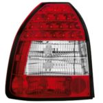 Πίσω φανάρια led για Honda Civic 3D (1996-2001) - κόκκινα / chrome - σετ 2τμχ.