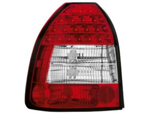 Πίσω φανάρια led για Honda Civic 3D (1996-2001) – κόκκινα / chrome – σετ 2τμχ.