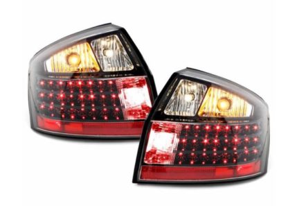 Πίσω φανάρια led για Audi A4 sedan (4d) (2001-2004) - μαύρα - σετ 2τμχ.