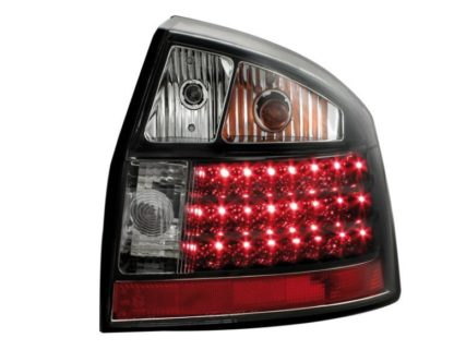 Πίσω φανάρια led για Audi A4 sedan (4d) (2001-2004) - μαύρα - σετ 2τμχ.