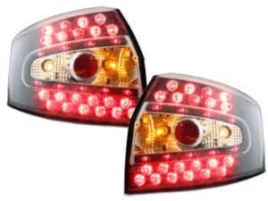 Πίσω φανάρια led συμβατά με  Audi A4 sedan (2001-2004) – μαύρα – σετ 2τμχ.