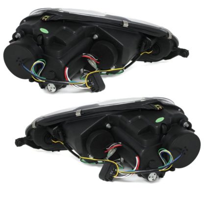 Φανάρια εμπρός led για Vw Golf 5 με DRL , μαύρα , με λάμπες (Η1) - σετ 2τμχ.