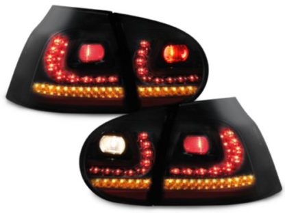 Πίσω φανάρια led για VW Golf 5 - μαύρα - σετ 2τμχ.