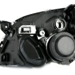 Φανάρια εμπρός για Opel Vectra C / Signum (2002-2005) - μαύρα , με λάμπες (Η1) - σετ 2τμχ.