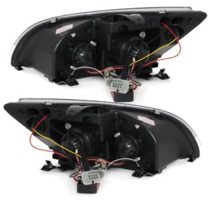 Φανάρια εμπρός Devil eyes led για Ford Focus (2005-2008) – μαύρα , με λάμπες (Η1) – σετ 2τμχ.