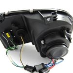 Φανάρια εμπρός με led για Chrysler 300C (2004-2008) - μαύρα , με λάμπες (Η1) - σετ 2τμχ.