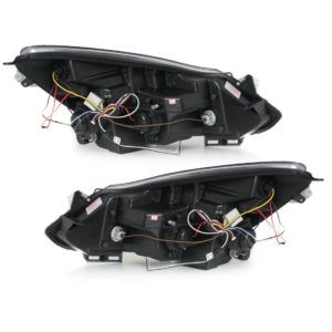 Φανάρια εμπρός led για Opel Corsa D (2006-2010) – chrome , με λάμπες (Η1) – σετ 2τμχ.