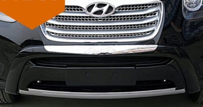 Εμπρόσθιο bull - bar και πίσω roll - bar για Hyundai Santa Fe (2010-2012) - μαύρα