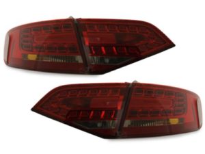 Πίσω φανάρια led για Audi A4 combi (2007+) – κόκκινα /φιμέ χρωμίου – σετ 2τμχ.