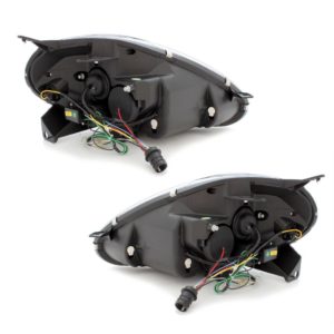 Φανάρια εμπρός led για Fiat Grande Punto (2005+) – black , με λάμπες (Η1) – σετ 2τμχ.