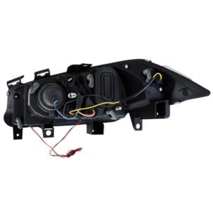 Φανάρια εμπρός angel eyes για Renault Megane (2002-2005) , μαύρα , με λάμπες (Η1) – σετ 2τμχ.