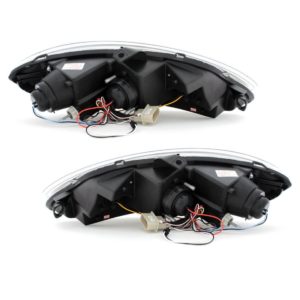 Φανάρια εμπρός led για Seat Altea /Leon / Toledo (2005-2009) – χρωμίου , με λάμπες (Η1) – σετ 2τμχ.