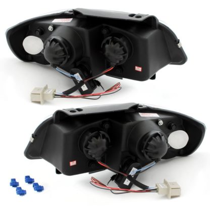 Φανάρια εμπρός led για Seat ibiza 6K2 (2000-2002) - μαύρα , με λάμπες (Η1) - σετ 2τμχ.