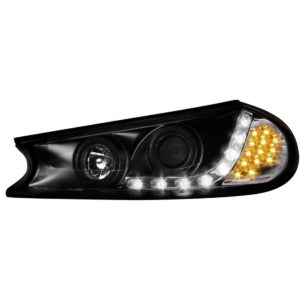 Φανάρια εμπρός led για Ford Mondeo (1996-2000) – μαύρα , με λάμπες (Η1) – σετ 2τμχ.