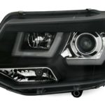 Φανάρια εμπρός led για Vw Transporter T5 (2009+) - μαύρα , με λάμπες (Η1) - σετ 2τμχ.