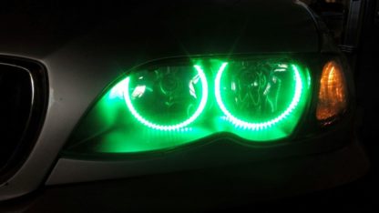 RGB δαχτυλίδια angel eyes led για BMW E46 coupe (1998-2003) / BMW E46 Sedan, Combi (1998-2005) - με τηλεχειρισμό για αλλαγή χρωμάτων