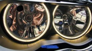 Δαχτυλίδια angel eyes για  BMW E46 coupe (1998-2003) / BMW E46 Sedan, Combi (1998-2005) με 66 led – κίτρινο χρώμα