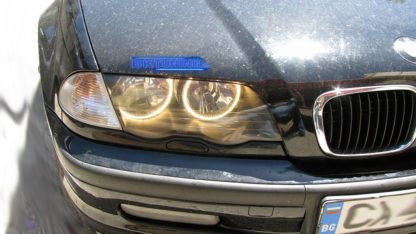 Δαχτυλίδια angel eyes για BMW E46 coupe (1998-2003) / BMW E46 Sedan, Combi (1998-2005) με 66 led - κίτρινο χρώμα