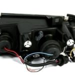 Φανάρια εμπρός angel eyes για BMW E36 (1991-1999) 2d coupe - μαύρα , με λάμπες (Η1) - σετ 2τμχ.