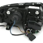 Φανάρια εμπρός led lightbar για Audi A6 C5 (2001-2004) - μαύρα , με λάμπες (Η1) - σετ 2τμχ.