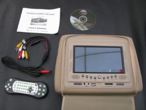 7'' DVD player στο προσκέφαλο με USB και ασύρματο χειριστήριο για videogames – μπεζ