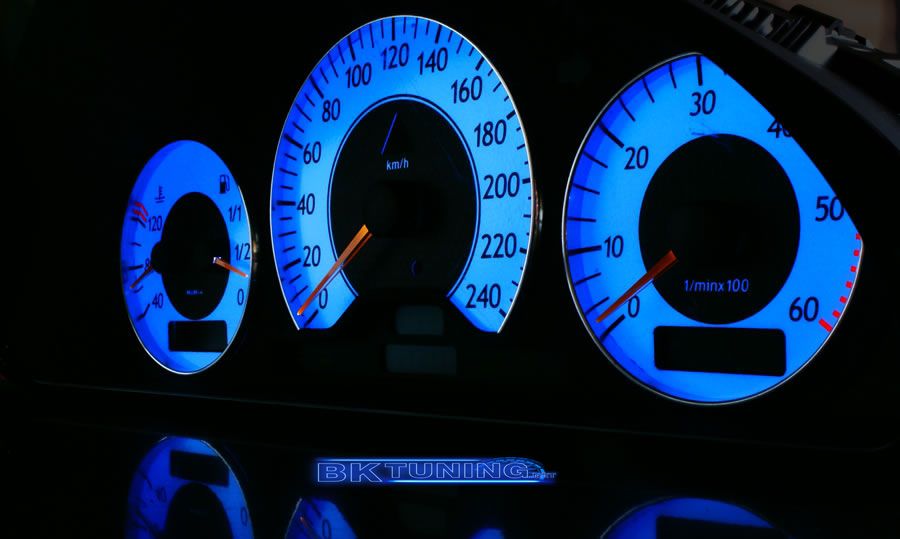 Φωτιζόμενα όργανα για Mercedes W210 (1995-2003) - design 2