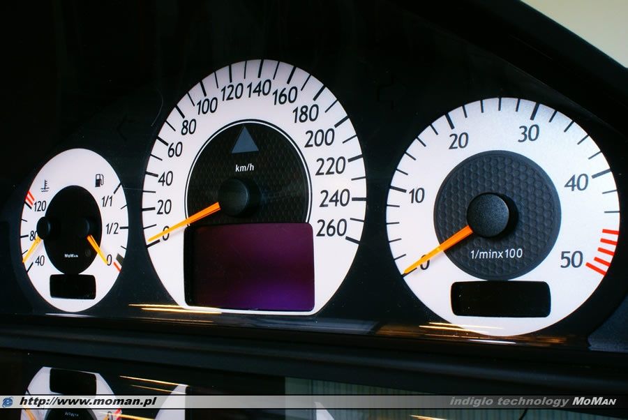 Φωτιζόμενα όργανα για Mercedes W210 (1995-2003) - design 2