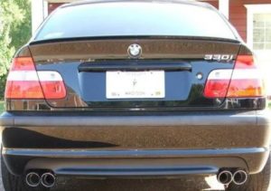 Diffuser πίσω προφυλακτήρα για BMW E46 sedan (1998-2005) – M pack – διπλό