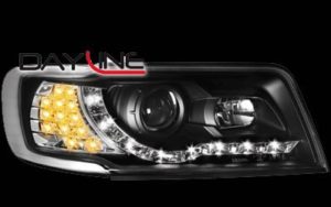 Φανάρια εμπρός led για Audi 100 C4 (1990-1994) – μαύρα , με λάμπες (Η1) – σετ 2τμχ.