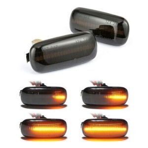 Led φλας για Audi A4 B6 B7 (2001-2008) / A6 C5 / A8  –  φιμέ με τρεχούμενο φλας – σετ 2τμχ.