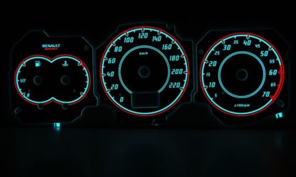 Φωτιζόμενα όργανα για Renault Megane (1996-1999) - design 1