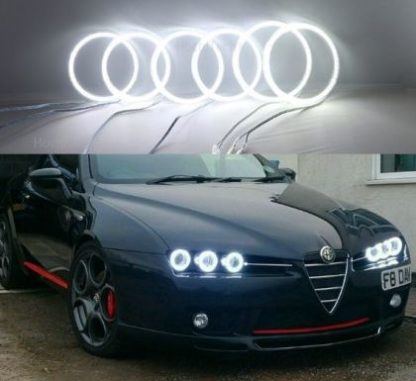 Led Angel eyes για Alfa Romeo 159 - Lightbar design Mat - λευκό χρώμα