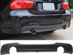 Diffuser πίσω προφυλακτήρα για BMW E90 (2005-2012) M pack – διπλό για διπλές απολήξεις