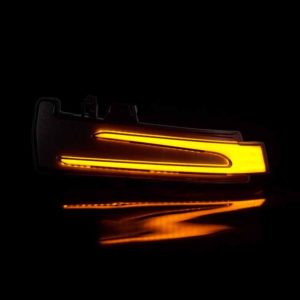 Τρεχούμενα led φλας για καθρέφτες για Mercedes A-class W176, B-Class W246, E-Class W212, C-Class W204, CLA, GLA X156, GLK X204, S-Class W221, CLS W218 (2010-2018) – φιμέ με τρεχούμενο φλας – σετ 2τμχ.