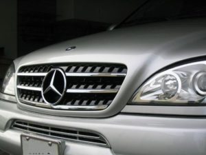 Μάσκα για Mercedes     ML W163 (W164 design) (1998-2005) -μαύρη με πλαίσιο   χρωμίου