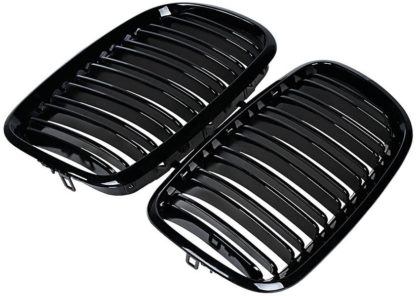 Μάσκα για BMW X5 E70 / X6 E71 (2007+) - διπλές γυαλιστερές - 2τμχ.