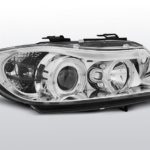 Φανάρια εμπρός angel eyes για BMW E90 (2005-2009) - chrome, χωρίς λάμπες (Η7) - σετ 2τμχ.