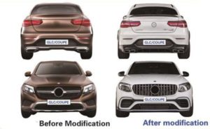 AMG pack body kit πακέτο για Mercedes GLC Coupe C253  (2015-2019) – C63 Design