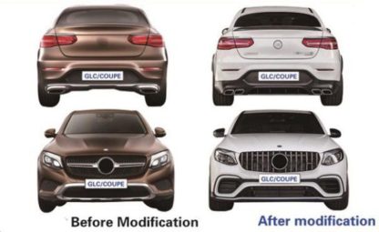 AMG pack body kit πακέτο για Mercedes GLC Coupe C253 (2015-2019) - C63 Design