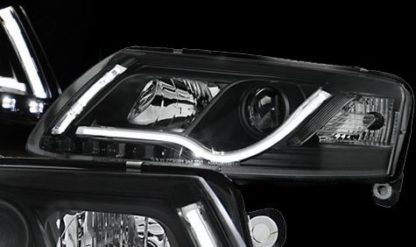 Φανάρια εμπρός led lightbar για Audi A6 4F (2004-2008) , με λάμπες (Η1) - σετ 2τμχ.