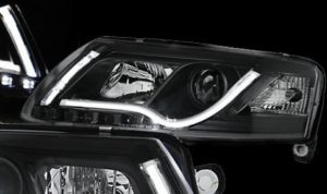 Φανάρια εμπρός led lightbar για Audi A6 4F (2004-2008) , χωρίς λάμπες (Η7) – σετ 2τμχ.