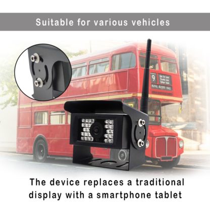 Κάμερα οπισθοπορείας με WiFi σύνδεση τηλεφώνου για λεωφορείο, φορτηγό, τροχόσπιτο - με νυχτερινή λήψη