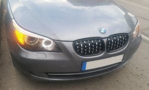 Μάσκα για BMW E60 (2003-2010) – μαύρη / χρωμιού Diamond design – 2τμχ.