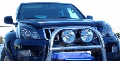 Φανάρια εμπρός angel eyes για Toyota Land Cruiser 120 (2003-2009) - μαύρα , χωρίς λάμπες (Η7) - σετ 2τμχ.