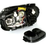 Φανάρια εμπρός για Vw Golf IV R32 - μαύρα , χωρίς λάμπες (Η7) - σετ 2τμχ.