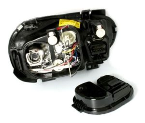 Φανάρια εμπρός για Vw Golf IV R32 – μαύρα , χωρίς λάμπες (Η7) – σετ 2τμχ.