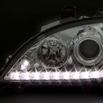 Φανάρια εμπρός led για Mercedes ML W163 (2002-2005) , χωρίς λάμπες (Η7) - σετ 2τμχ.