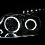 Φανάρια εμπρός angel eyes για Toyota Rav4 (2006-2009) - chrome , με λάμπες (Η1) - σετ 2τμχ.