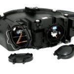 Φανάρια εμπρός led για Audi A4 B7 (2004-2008) - chrome , με λάμπες (Η9) - σετ 2τμχ.